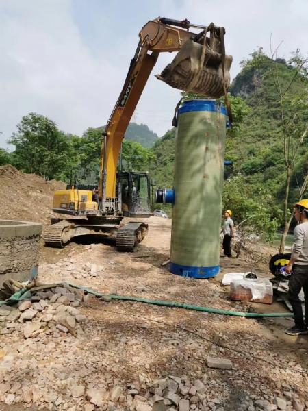 海淀区雅安芦山一体化提升泵施工现场